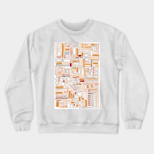 Orange and Red Modern Pattern Crewneck Sweatshirt